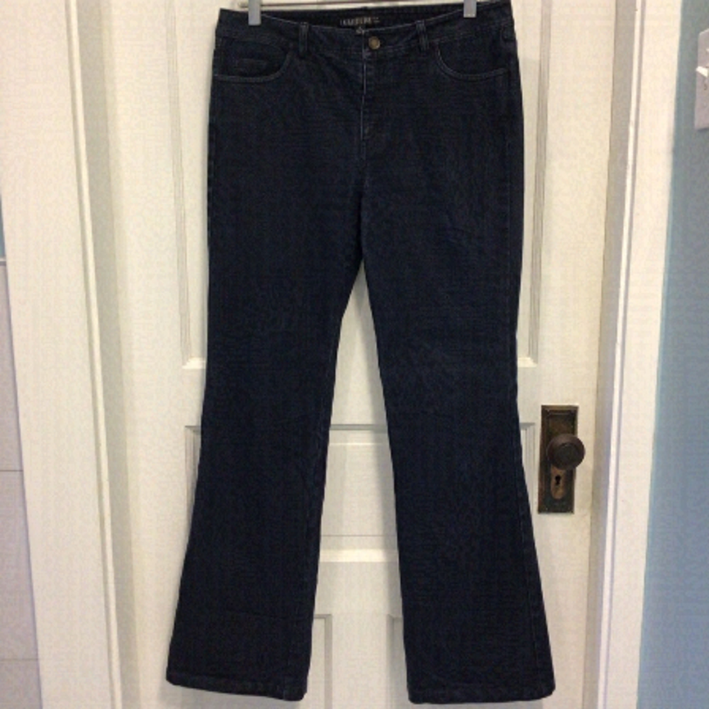 Lafayette 148 New York dark wash jeans. Boot cut